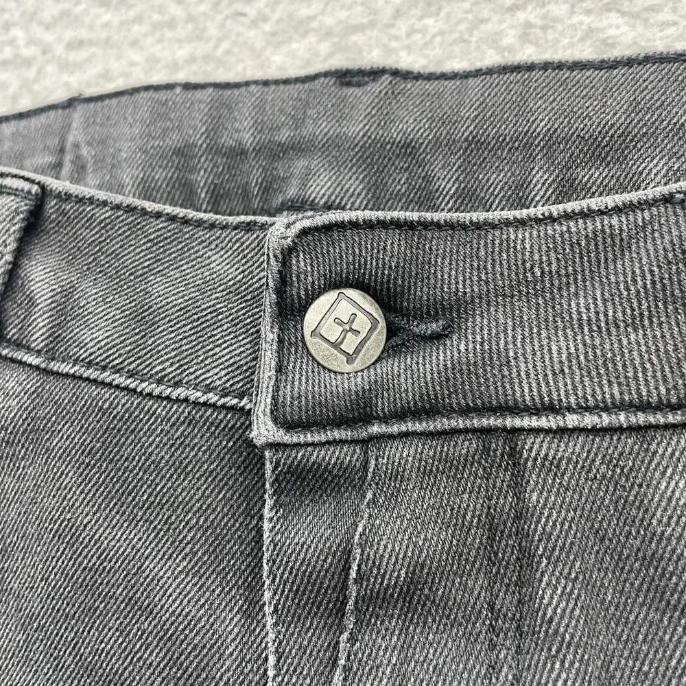 Ksubi Van Winkle Jeans Mens 33x31 Black Skinny Grunge Stretch Button Fly Surge